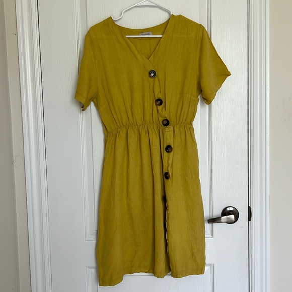 #096 Bellambia Linen Made in Italy Dress PTP-19.5 - Picture 1 of 1